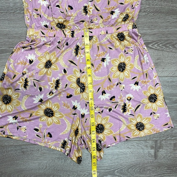 NWT Loft Beach Floral Halter Neck Knit Shorts Romper with Pockets S - Picture 12 of 16